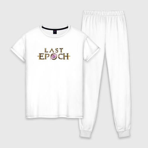 Женская пижама хлопок с принтом Logo Last Epoch, вид спереди #2