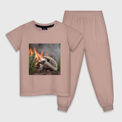 Ёжик в огне – Детская пижама хлопок с принтом купить со скидкой в -9%