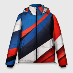 Абстрактные геометрические   плавные линии минимализм – Мужская зимняя куртка 3D с принтом купить