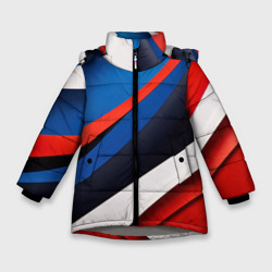 Абстрактные геометрические   плавные линии минимализм – Зимняя куртка для девочек 3D с принтом купить