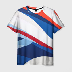 Плавные  абстрактные линии в стиле минимализм – Мужская футболка 3D с принтом купить со скидкой в -26%