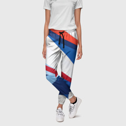 Плавные  абстрактные линии в стиле минимализм – Женские брюки 3D с принтом купить
