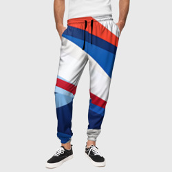 Плавные  абстрактные линии в стиле минимализм – Мужские брюки 3D с принтом купить