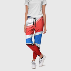 Абстрактный минимализм плавные волнистые линии – Женские брюки 3D с принтом купить