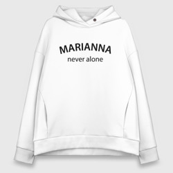 Marianna never alone - motto – Худи оверсайз из хлопка с принтом купить со скидкой в -20%