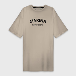 Платье-футболка хлопок Marina never alone - motto