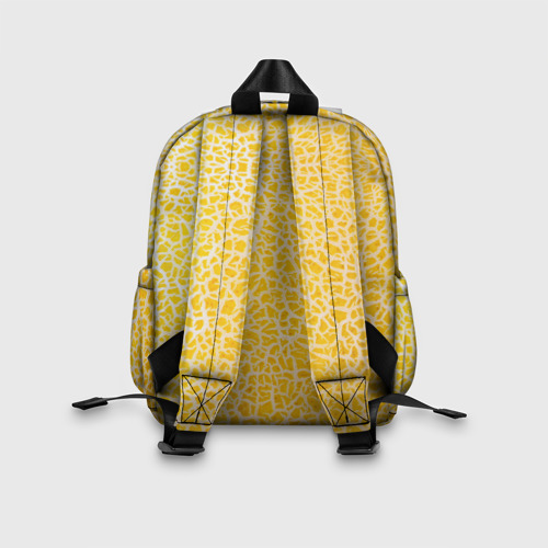 Детский рюкзак 3D с принтом Дыня текстура, вид сзади #2
