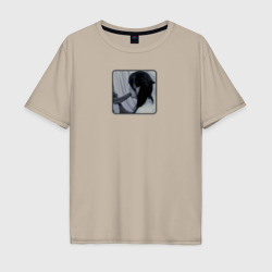Показалось-девушка с кошкой – Мужская футболка хлопок Oversize с принтом купить со скидкой в -16%