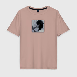 Показалось-девушка с кошкой – Мужская футболка хлопок Oversize с принтом купить со скидкой в -16%