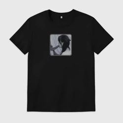 Мужская футболка хлопок Показалось-девушка с кошкой
