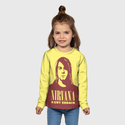 Детский лонгслив 3D Kurt Cobain Nirvana - фото 2