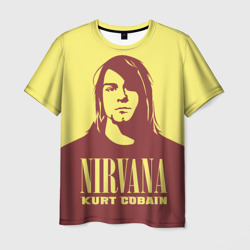 Мужская футболка 3D Kurt Cobain Nirvana