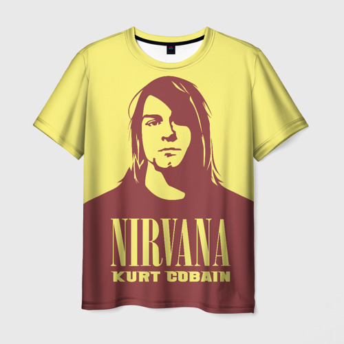 Мужская футболка 3D Kurt Cobain Nirvana, цвет 3D печать