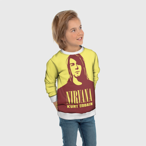 Детский свитшот 3D Kurt Cobain Nirvana, цвет 3D печать - фото 5