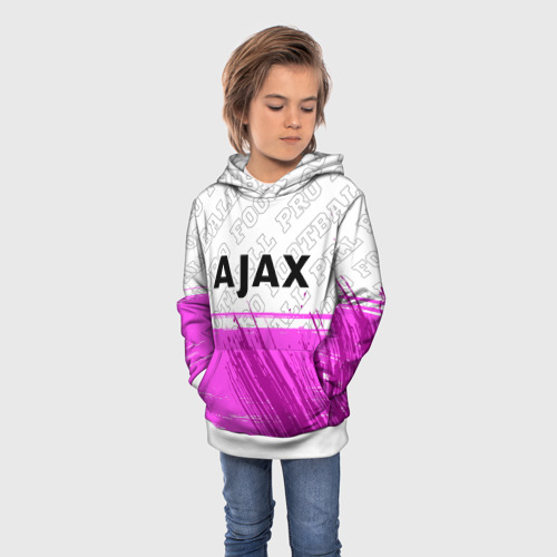 Детская толстовка 3D Ajax pro football посередине, цвет белый - фото 3