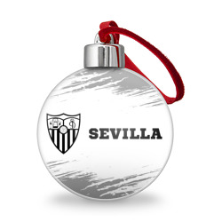 Ёлочный шар Sevilla sport на светлом фоне по-горизонтали