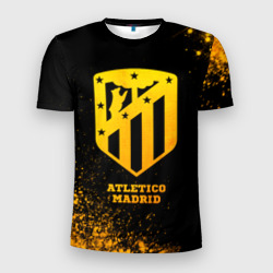 Мужская футболка 3D Slim Atletico Madrid - gold gradient