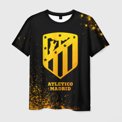 Мужская футболка 3D Atletico Madrid - gold gradient