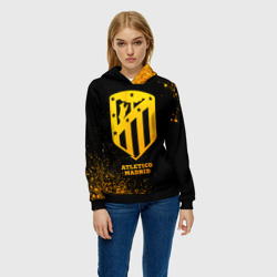 Женская толстовка 3D Atletico Madrid - gold gradient - фото 2