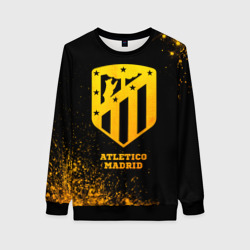 Женский свитшот 3D Atletico Madrid - gold gradient