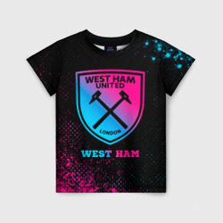 Детская футболка 3D West Ham - neon gradient