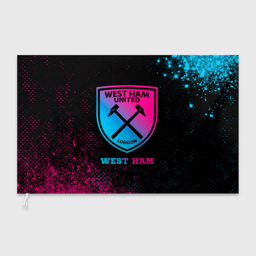 Флаг 3D West Ham - neon gradient - фото 3