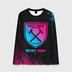 Мужской лонгслив 3D West Ham - neon gradient