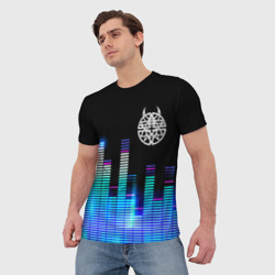 Мужская футболка 3D Disturbed эквалайзер - фото 2