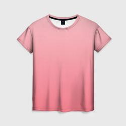 Нежный розовый градиент – Женская футболка 3D с принтом купить со скидкой в -26%