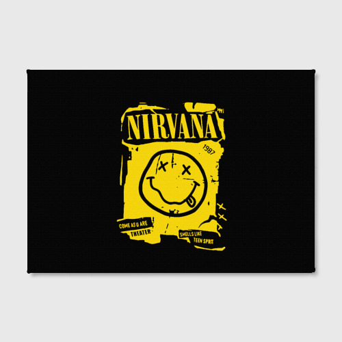 Холст прямоугольный Nirvana - смайлик, цвет 3D печать - фото 2