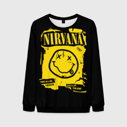 Мужской свитшот 3D Nirvana - смайлик