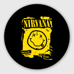 Круглый коврик для мышки Nirvana - смайлик