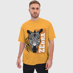 Мужская футболка oversize 3D Zebra head - фото 2