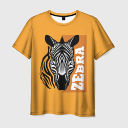 Мужская футболка 3D Zebra head