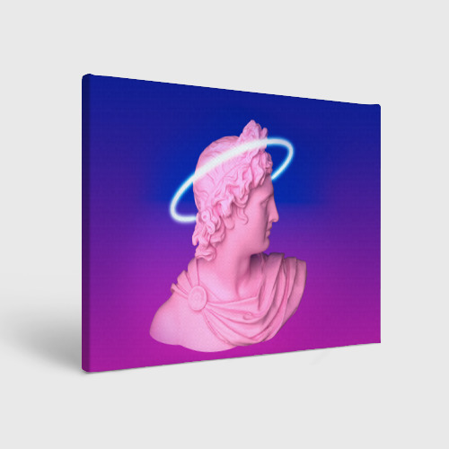 Холст прямоугольный Vaporwave neon, цвет 3D печать