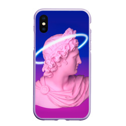 Чехол для iPhone XS Max матовый Vaporwave neon