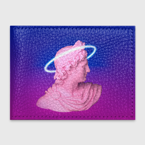 Обложка для студенческого билета Vaporwave neon, цвет зеленый