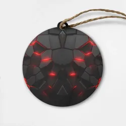 Деревянная игрушка круг Броня киборга в виде плит с подсветкой