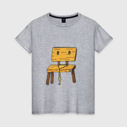 Трехногий стульчик – Женская футболка хлопок с принтом купить со скидкой в -20%
