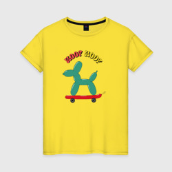 Собака шарик - woof – Женская футболка хлопок с принтом купить со скидкой в -20%