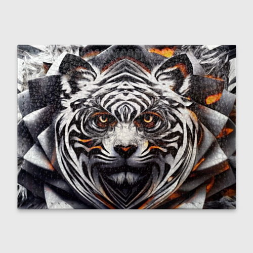 Обложка для студенческого билета Абстракция: тигр, цвет оранжевый - фото 2