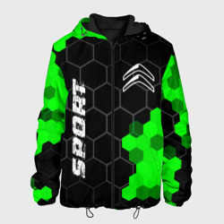 Мужская куртка 3D Citroen green sport hexagon