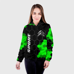 Женская куртка 3D Citroen green sport hexagon - фото 2