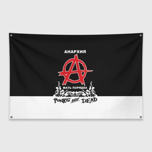 Флаг-баннер Анархия - Punk's not dead