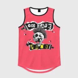 Мужская спортивная майка 3D God save pank