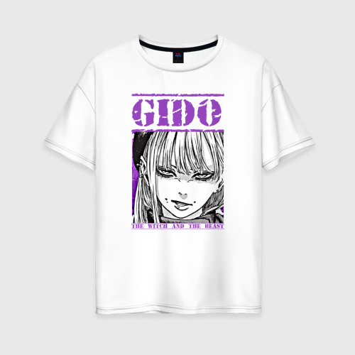 Женская футболка из хлопка оверсайз с принтом Гидо из ведьма и чудовище, вид спереди №1