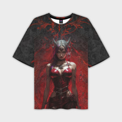 Багровая демоница – Мужская футболка oversize 3D с принтом купить со скидкой в -50%