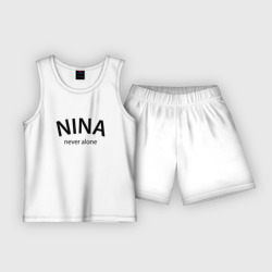 Детская пижама с шортами хлопок Nina never alone - motto