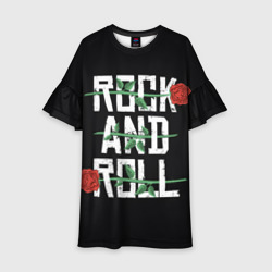 Детское платье 3D Rock and roll - розы