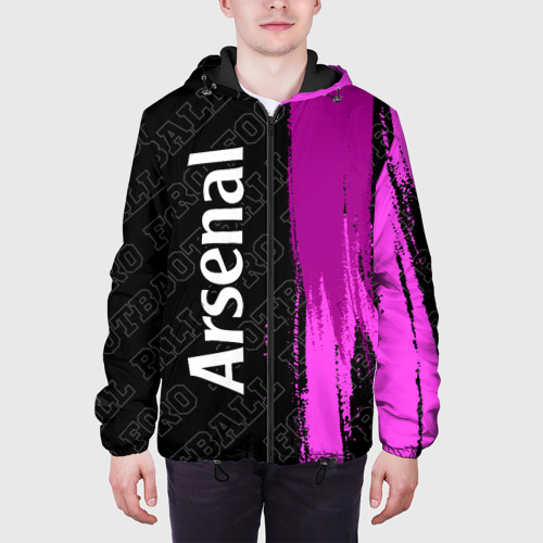 Мужская куртка 3D Arsenal pro football по-вертикали, цвет 3D печать - фото 4